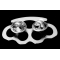 MMA Silver Knuckles Pin Silver Knuckles Pin diagonal view