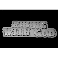 Riding With God Christian Pin
