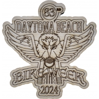 Daytona Bike Week Souvenir 2024 Wood Coaster