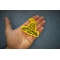 Don't Tread On Me Small Patch | US Military Veteran Patches Don't Tread On Me Small Patch shown on hand for size comparison