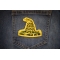 Don't Tread On Me Small Patch | US Military Veteran Patches Don't Tread On Me Small Patch shown on jeans