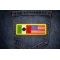 USA Mexico Patch | Embroidered Patches USA Mexico Patch shown on jeans