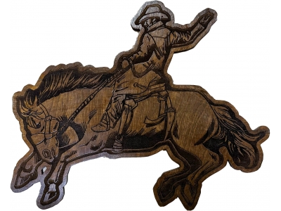 Bucking Horse Wood Wall Decor