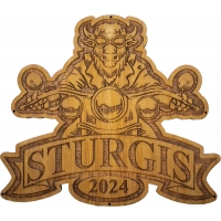Buffalo Biker Sturgis 2024 Wood Sign