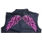 Pink Angel Wings Patch shown on leather vest