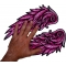 Pink Angel Wings Patch shown on hand for size comparison