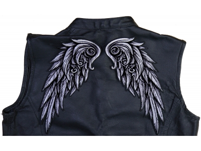 Silver Angel Wings Patch
