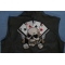 Gambler Skull Large Patch shown on leather vest