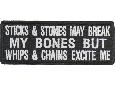 Sticks And Stones Patch | Embroidered Patches