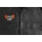 Eagle Engine Flames Biker Patch shown on leather vest