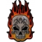 Flaming Tattoo Skull Patch