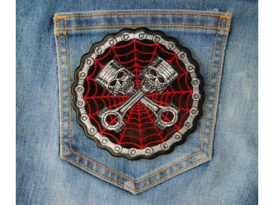 Piston Web Skulls Patch