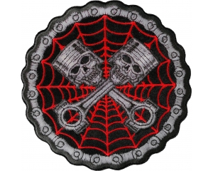 Piston Web Skulls Patch