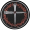 Nail Cross with Thorns Christian Patch