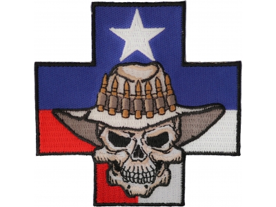Texas Cross Skull Patch