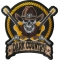 Dark Country Music Patch with Skull Cowboy Hat Guitars Pistols 
