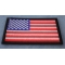 American Flag Patch Embroidered 3x2 inches with Black Borders 50 Pack shown on hand for size comparison