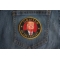 Grifter Of The Century Trump Patch shown on jeans