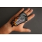 Iron Horse Motorcycle with Flames Biker Patch shown on hand for size comparison