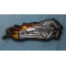 Iron Horse Motorcycle with Flames Biker Patch diagonal view