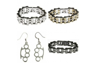 Biker Jewelry - Bracelets and Ear Rings