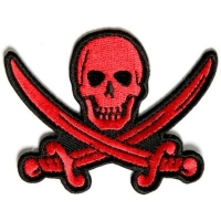 Shop Skull Biker Patches with Red Embroidery