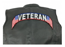 American Flag Tipped Large Rocker Patches for the Back of Your Jacket American Flag Tipped Large Rocker Patches for the Back of Your Jacket