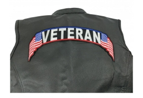 American Flag Tipped Large Rocker Patches for the Back of Your Jacket