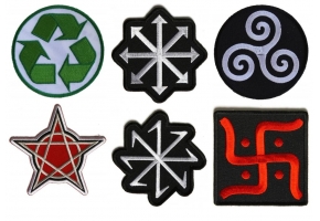 Embroidered Symbols as Iron on Patches