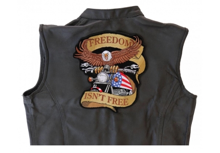 XL EAGLE ENGINE Biker BACK PATCH Brown IRON ON Motorcycle Jacket Vest LARGE 12" 
