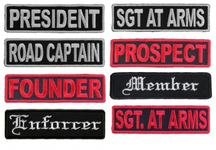 Club Rank Patches Sgt At Arms Yellow Patch