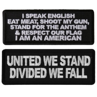 Patriotic saying patches