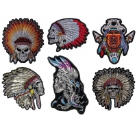American Indian Skull Patch Designs