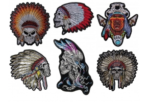 American Indian Skull Patch Designs