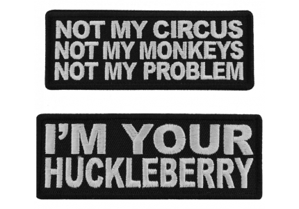NOT MY CIRCUS NOT MY MONKEYS BIKER 4x3" QUALITY NOT MY PROBLEM Morale HOOK LOOP 