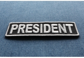 Shop Black and White Officer Rank Biker Club Patches