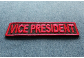 Shop Black and Red MC Officer Rank Biker Patches