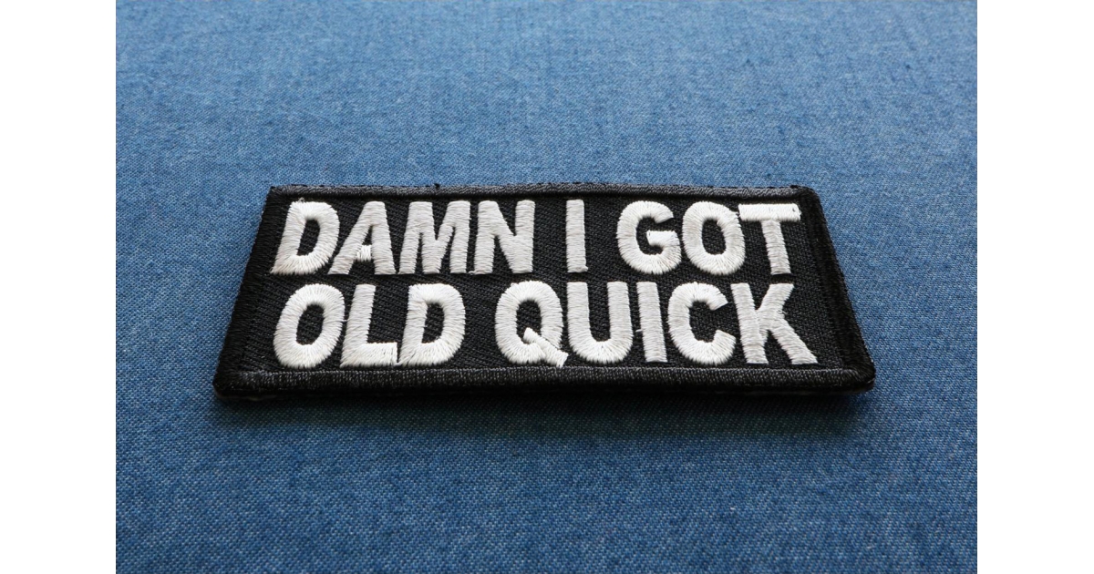 Old Timer Patch Patches for the Retired - Sew or Iron on - Embroidered - TheCheapPlace.com