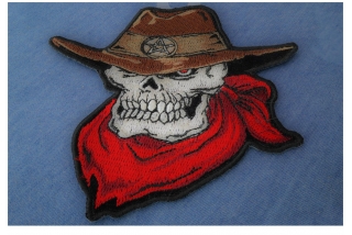 Cowboy Patch Designs of Skulls