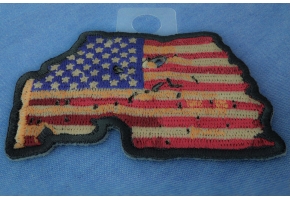 Tattered American Flag Patches