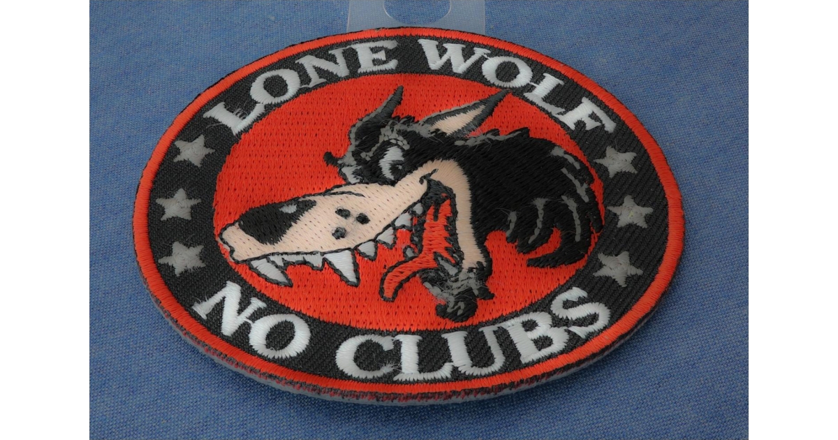 Lone Wolf Biker Patches