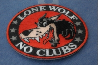 Lone Wolf Biker Patches
