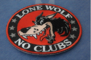 Lone Wolf Biker Patches
