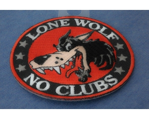 Lone Wolf Biker Patches
