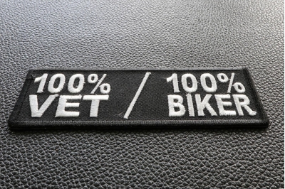 TNT Combat Veteran 11-Inch Motorcycle Vest Rocker Patch - Embroidered, BL-8
