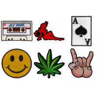 Novelty Iron on Patches Embroidered Old Designs