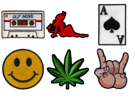 Novelty Iron on Patches Embroidered Old Designs