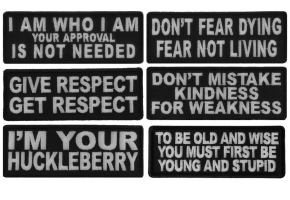 Iron on Patches with Embroidered Inspirational Quotes