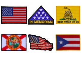 Iron on Embroidered Flag Patches