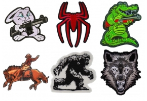 Iron on Patches with Embroidered Wild Animals